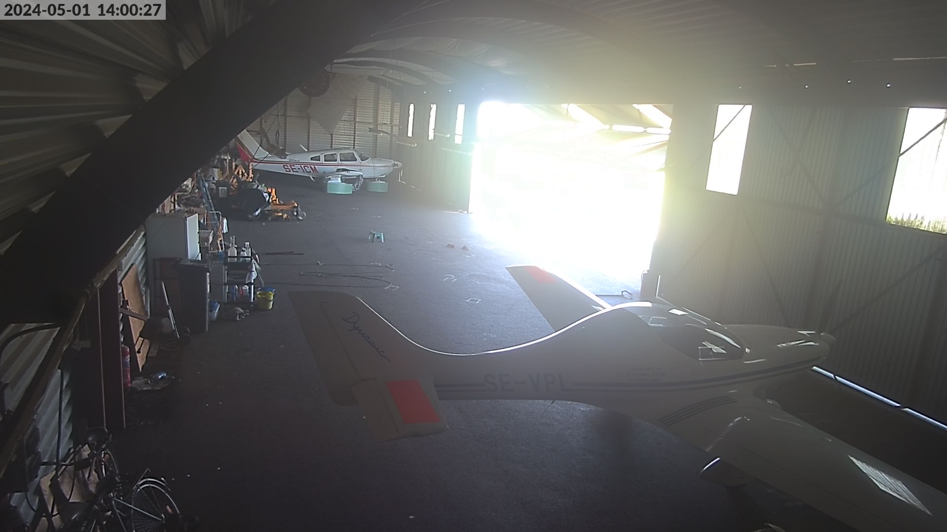Webcam i hangaren