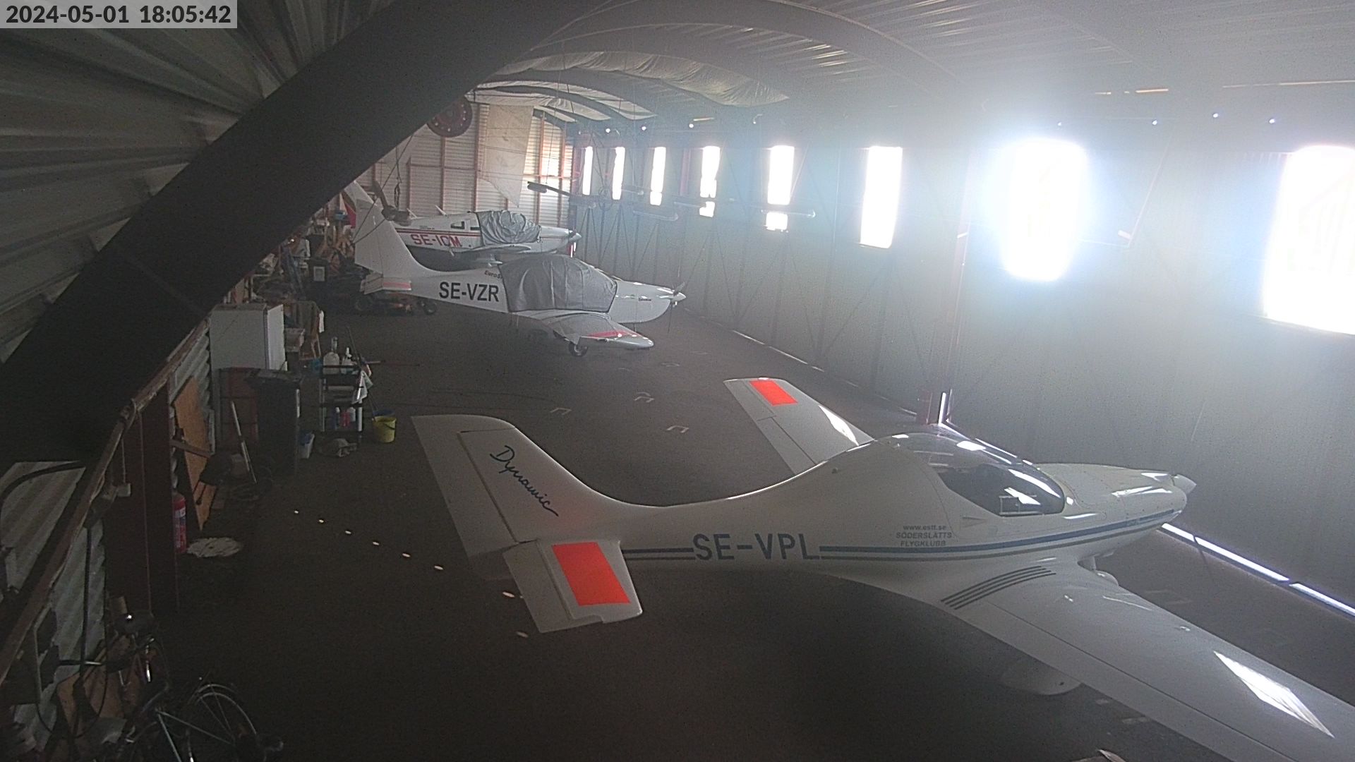 Webcam i hangaren